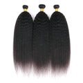 1/2 Bundles Kinky Straight Brazilian Hair Virgin Human Hair Extensions Sew In Weave 10A