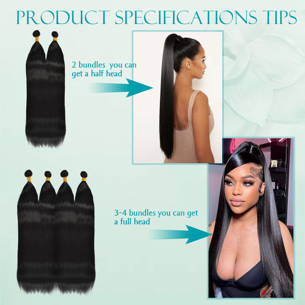 12A Straight Hair 2 Bundles Straight Virgin Human Hair Sew In Weave