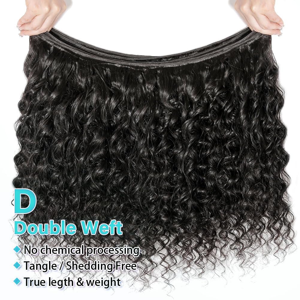 10A Brazilian Hair Deep Wave Hair 1/2 Bundles Virgin Human Hair Extensions Sew In Weave