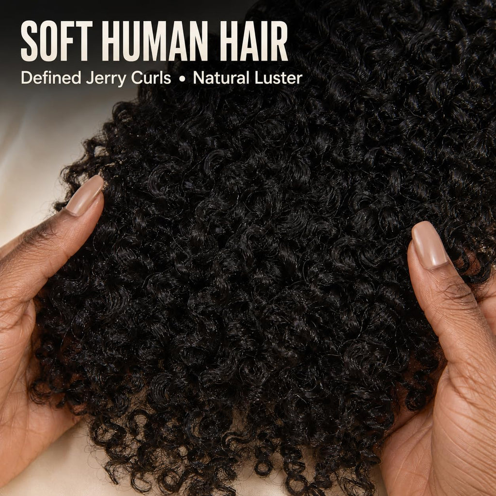 10A Jerry Curly Brazilian Hair Straight Human Hair 1/2 Bundles Virgin Human Hair Extensions Sew In Weave