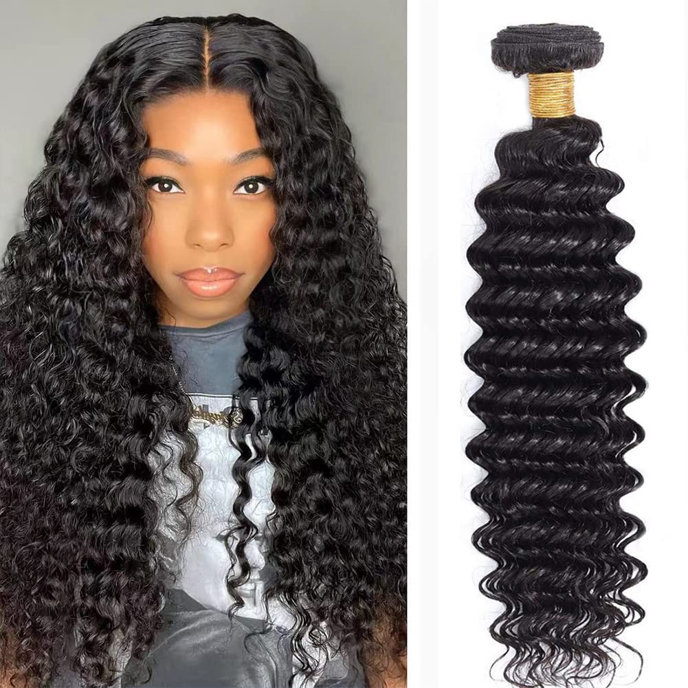 10A Brazilian Hair Deep Wave Hair 1/2 Bundles Virgin Human Hair Extensions Sew In Weave