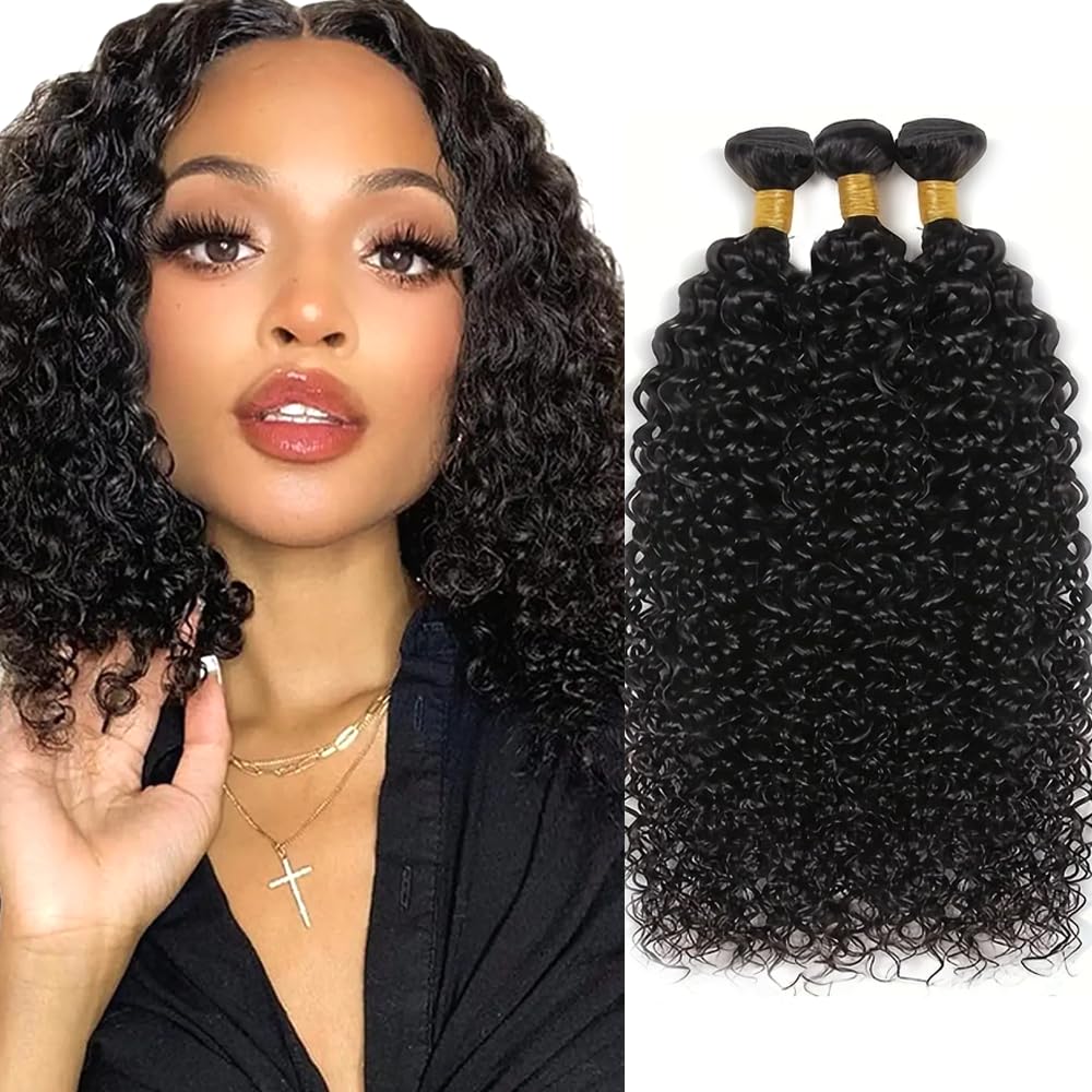 Brazilian Hair 3pcs Kinky Curly 100% Virgin Human Hair Bundles 10A