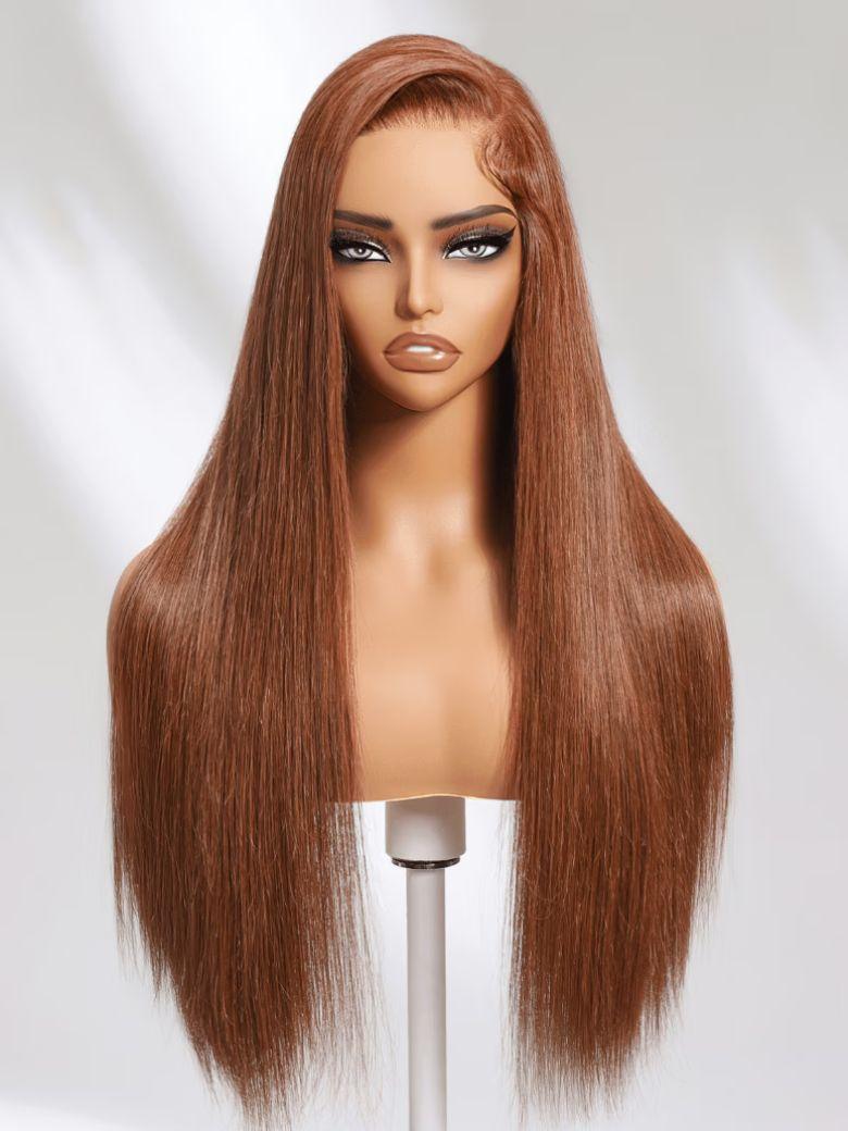 The UNICE $89 Surprise Box Randomly Get 22''-30'' 13x4 Pre-Everything wig Value $329-$499 product image shows a wig with long brown hair and 13x4.