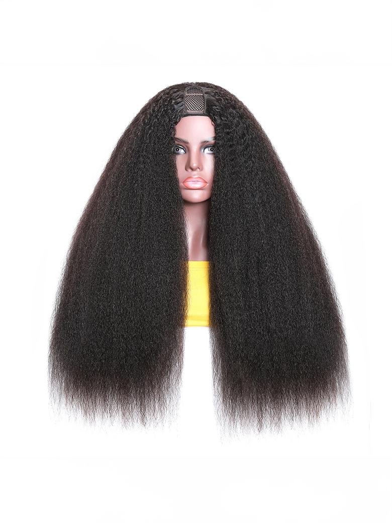 The UNice Beginner Friendly Kinky Straight U Part Glueless Wig Brazilian Natural Black Wig product image shows kinto kinto kinto kinto kinto kinto kinto kinto kinto.