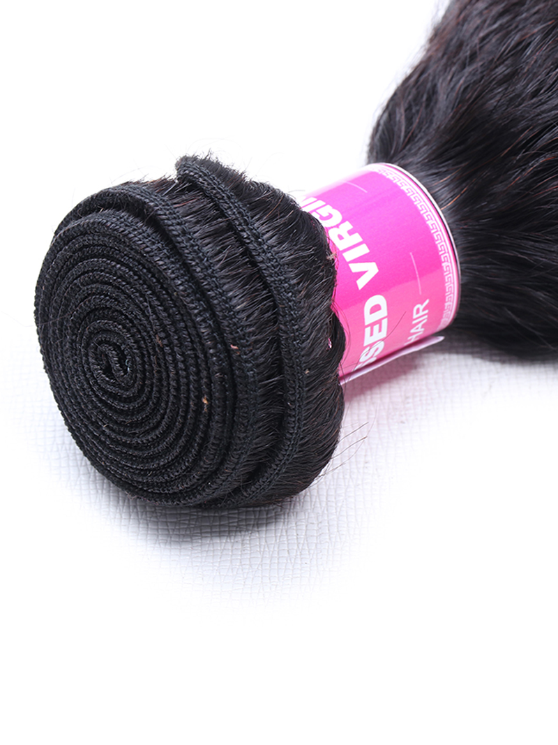 The UNice Hair Icenu Series Hair Products 1Bundle Virgin Human Hair Kinky Straight Bundles image highlights HAIR, a black brush and kinky straight texture, straight.
