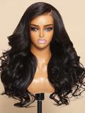 The UNice 7x5 Lace Bye Bye Knots & 13x6 Lace Frontal Black Body Wave Pre-Everything Wig product image shows a wig with long wavy hair and body wave texture, 7x5, 13x6.