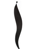 The UNice Off Black Human Hair I Tip Extension product image shows a black hair extension on a white background.