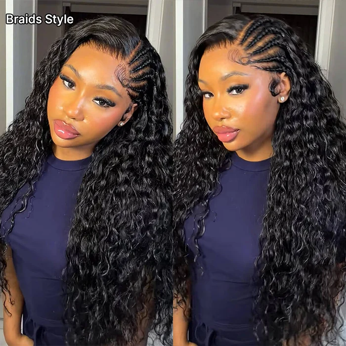 Water Wave Wigs 13*4 Lace Front Wigs Wet And Wavy Brazilian Human Virgin Hair Preplucked Natural Hairline
