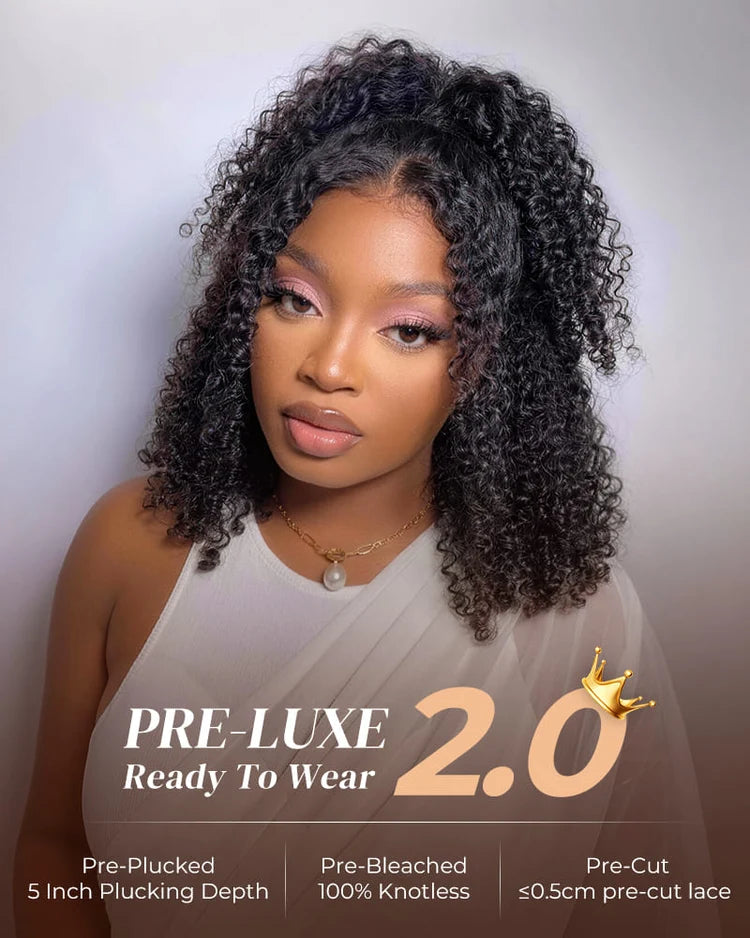 Jerry Curly 13x4 Lace Frontal Wig Pre Plucked Curly Virgin Human Hair