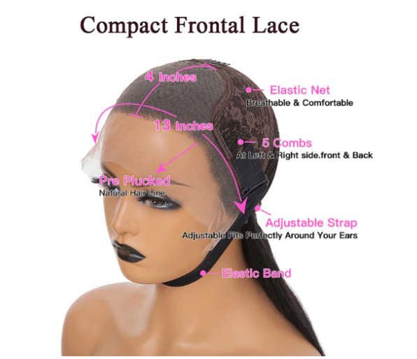 OUTLET I Natasha-Unbridled Deep Wave With Braid Glueless Compact 13X4 Frontal Lace Wig | Limited Design Edition