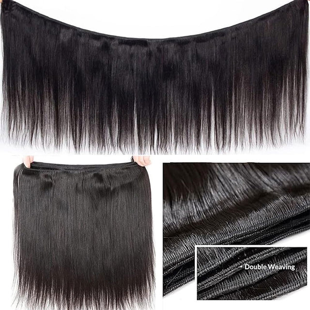 12A Straight Hair 2 Bundles Straight Virgin Human Hair Sew In Weave