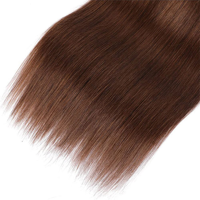 10A Brazilian Hair Chocolate Brown Straight Human Hair 1/2 Bundles Virgin Human Hair Extensions Sew In Weave