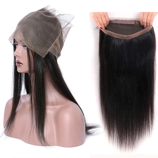360 Full Lace Pre Plucked Silky Straight Virgin Human Hair