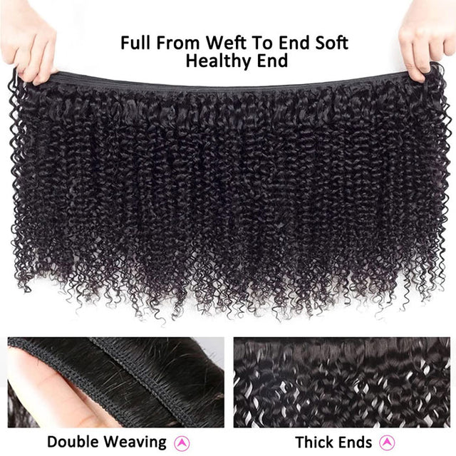 1/2 PCS Brazilian Hair Kinky Curly 100% Virgin Human Hair Bundles 10A
