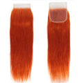 4x4 Lace Closure Ginger Orange Body Wave Human Hair Extensions