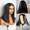 Glueless Super Double Drawn Blunt Cut Bob Wigs Transparent Lace Human Hair Wig Pre Plucked Hairline