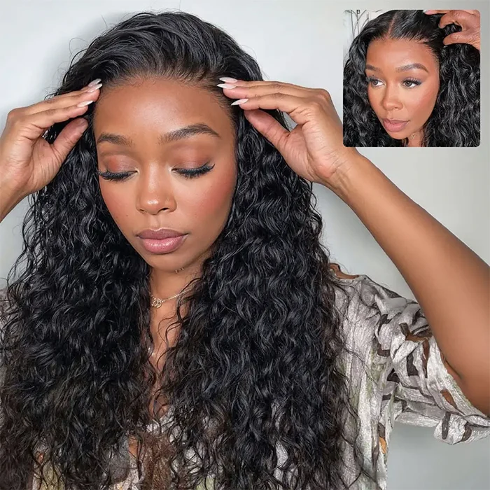 Water Wave Wigs 13*4 Lace Front Wigs Wet And Wavy Brazilian Human Virgin Hair Preplucked Natural Hairline