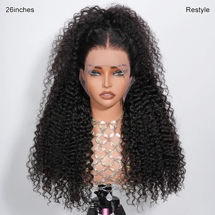 Jerry Curly Hair 5x5 Glueless Lace Closure Wig 100% Virgin Human Hair Wigs Pre Plucked Hairline Glueless Wig