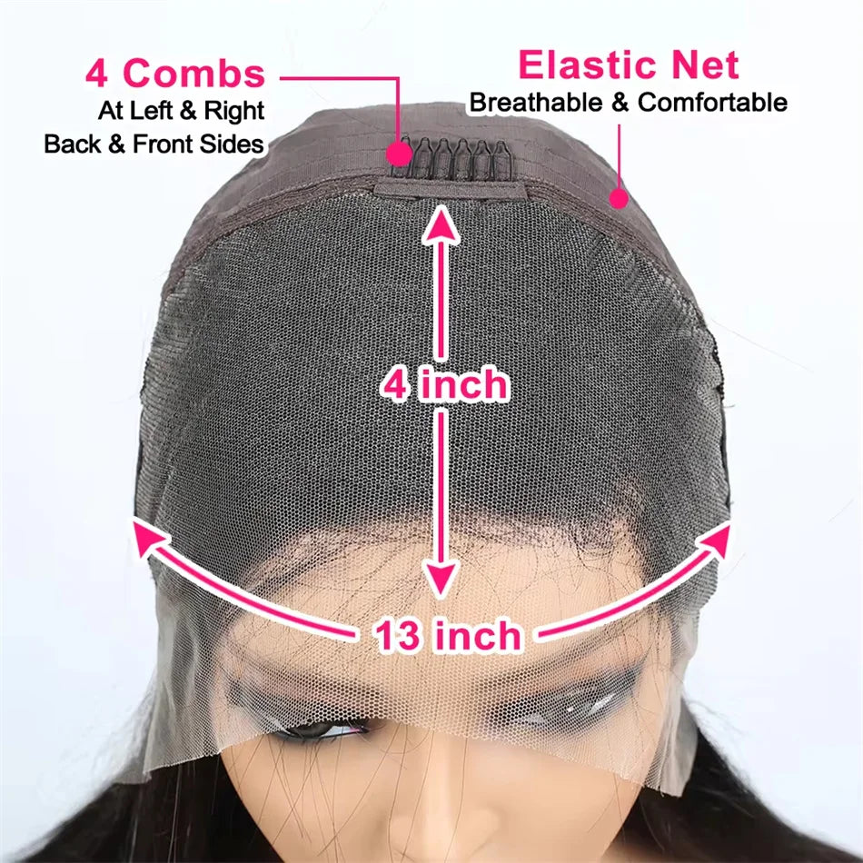 Loose Deep Wave 13x4 Frontal Lace 100% Human Hair Wig