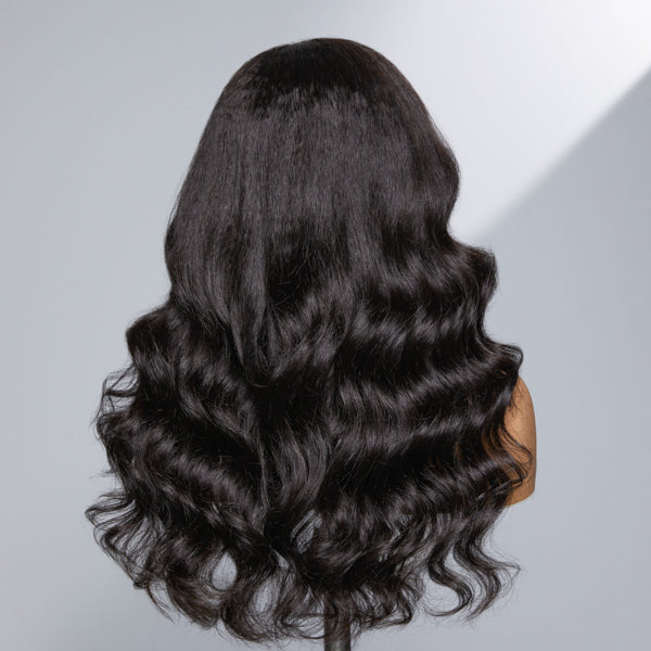 outlet | Realistic Kinky Body Wave Glueless Long Wig 100% Human Hair