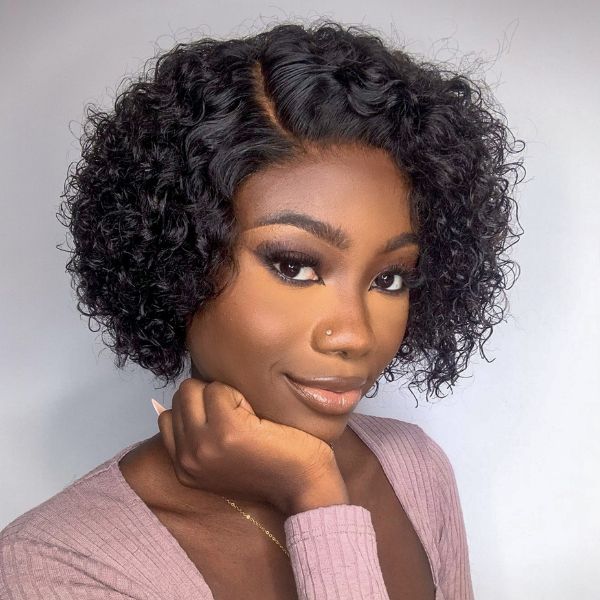 Worth I Luvmehair Deep Curly Wig Short Cut Undetectable Lace HD lace Wig Virgin Human Hair Wig