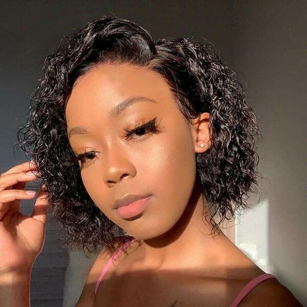 Worth I Luvmehair Deep Curly Wig Short Cut Undetectable Lace HD lace Wig Virgin Human Hair Wig