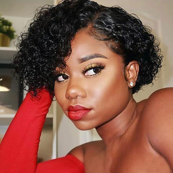 Worth I Luvmehair Deep Curly Wig Short Cut Undetectable Lace HD lace Wig Virgin Human Hair Wig