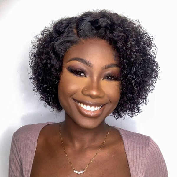 Worth I Luvmehair Deep Curly Wig Short Cut Undetectable Lace HD lace Wig Virgin Human Hair Wig