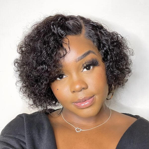 Worth I Luvmehair Deep Curly Wig Short Cut Undetectable Lace HD lace Wig Virgin Human Hair Wig