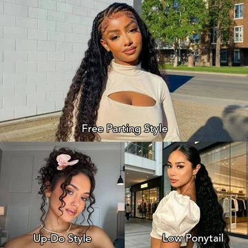 Water Wave 13x4 Skinlike Real Lace Frontal Wig Glueless Human Hair Wigs