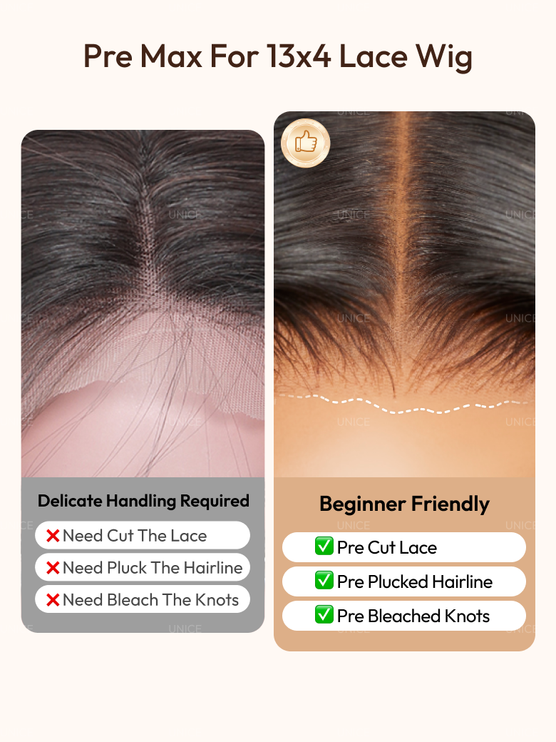 UNice 13x4 Pre-Everything™ Lace Frontal Brown to Red Ombre Loose Wave Wig With Face Framing Layers