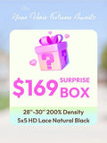The UNICE $169 Surprise Box Get 28''-30'' 200% Density 5x5 HD Lace Natural Black Wig image highlights Your Hair Fortune Awaits, SURPRISE, BOX, 28"-30"200%Density.