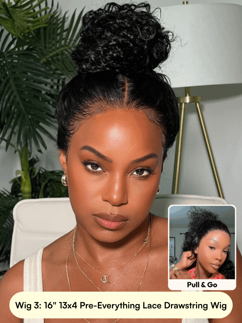 A model displays the UNice Summer Ready HD Lace Wig Only $99, showing a model with a black hair and a white shirt and lace finish.