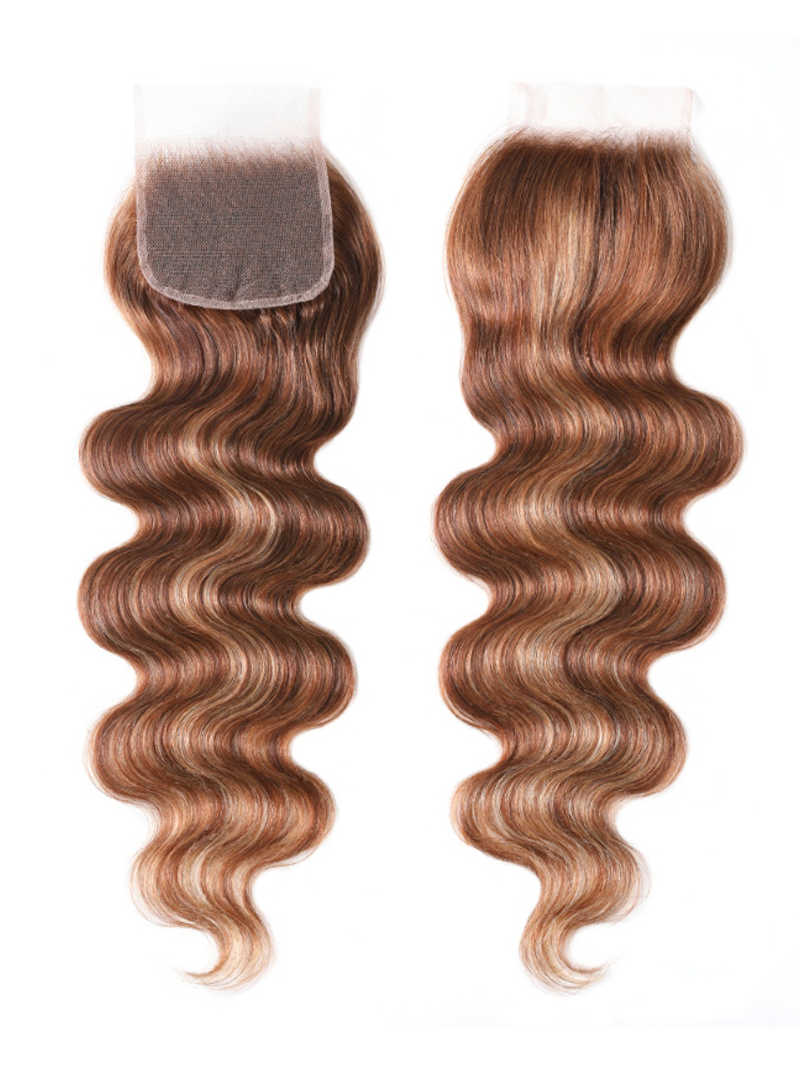 The UNice Honey Blonde Highlighted Body Wave 4x4 Free Part Closure product image shows body wave closure closure closure closure closure closure closure closure closure.