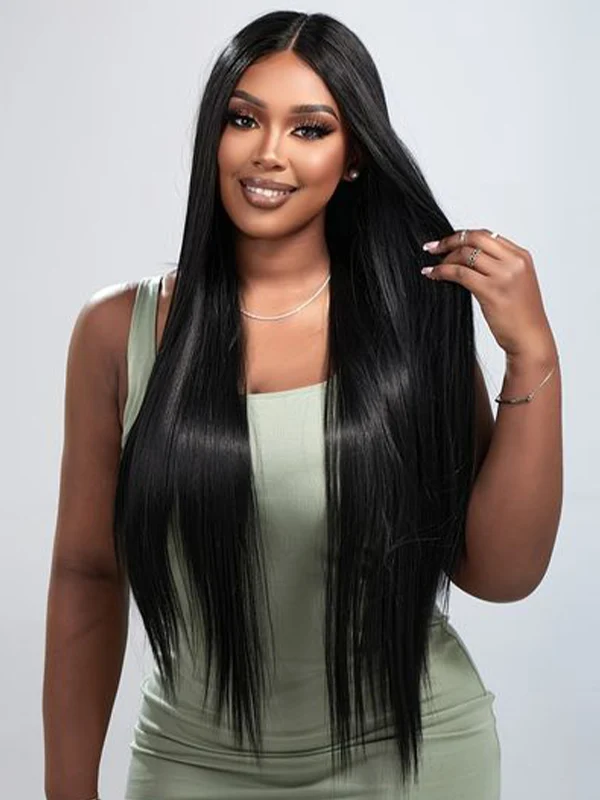 Long Hair 4x4 Transparent Lace Closure Wig Human Hair Wig 180% Density