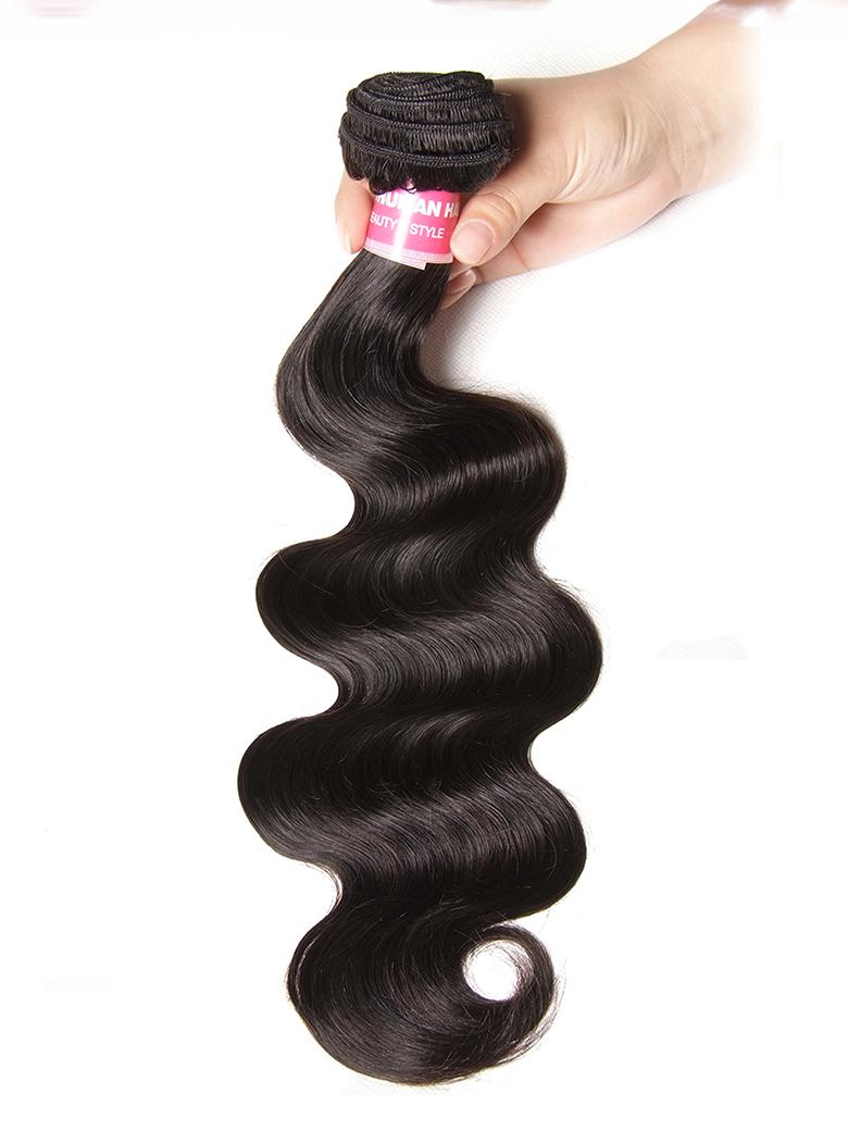 The UNice Hair Bundle Body Wave Human Weave Hair image highlights ANHI, UTY, STYLE, virgin body wave hair extensions and body wave texture, bundle fullness.