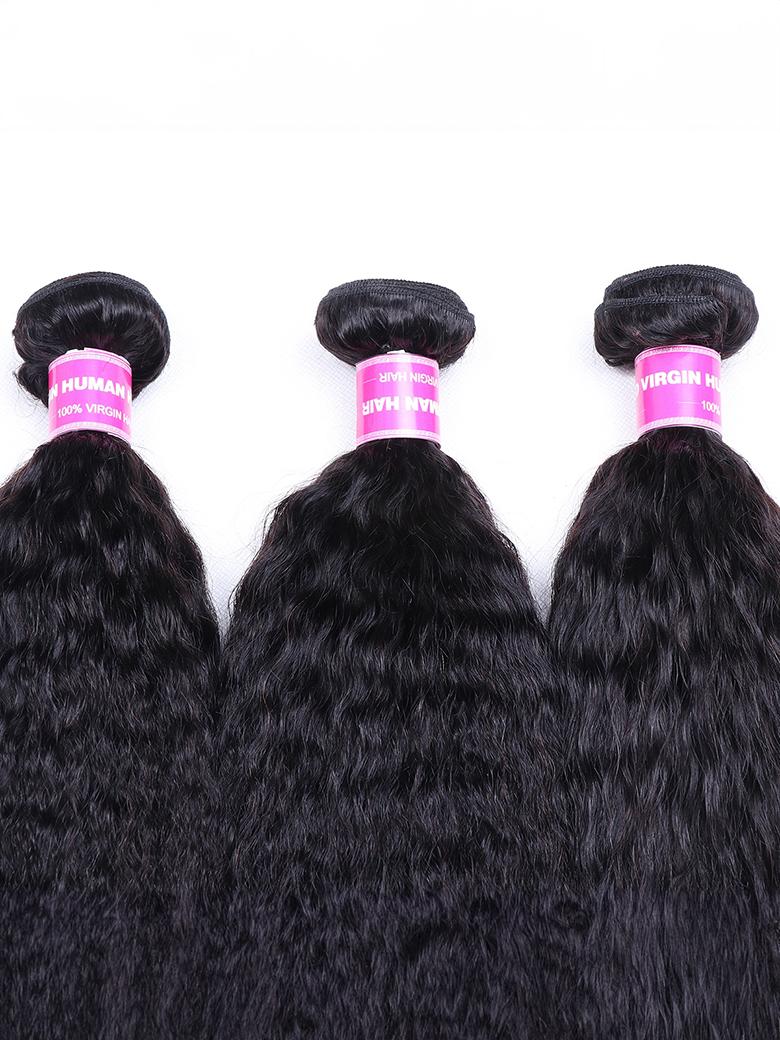 The UNice Flash sale UNice Hair 100% Virgin Kinky Straight Hair Human Hair 3 Bundles image highlights HUMAN, AIR, VIRGIN, 100%VIRGIN, three.