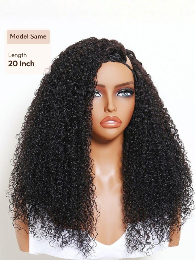 UNice Side Part Multi-Texture Curls Wig InvisiBlend™ V Part Glueless Blend-Ready Natural Hair Match Adjustable Fit