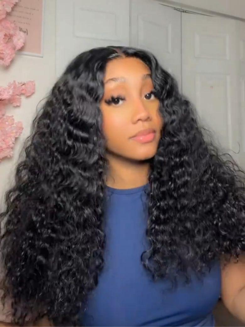 UNice Indian Curly Bye-Bye Slip™ 7x5 Lace Glueless Human Hair Wig with Invisi Drawstring