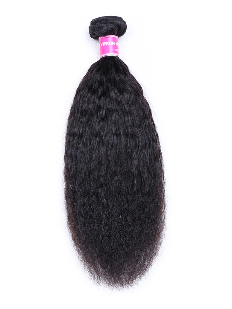The UNice Hair Icenu Series Hair Products 1Bundle Virgin Human Hair Kinky Straight Bundles image highlights VIRGIN, virgin hair bundles and kinky straight texture.