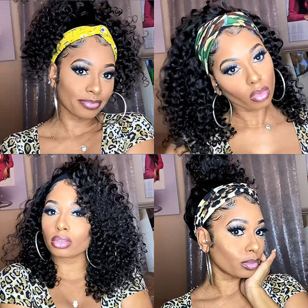 Outlet | Deep Wave Affordable Headband Wig