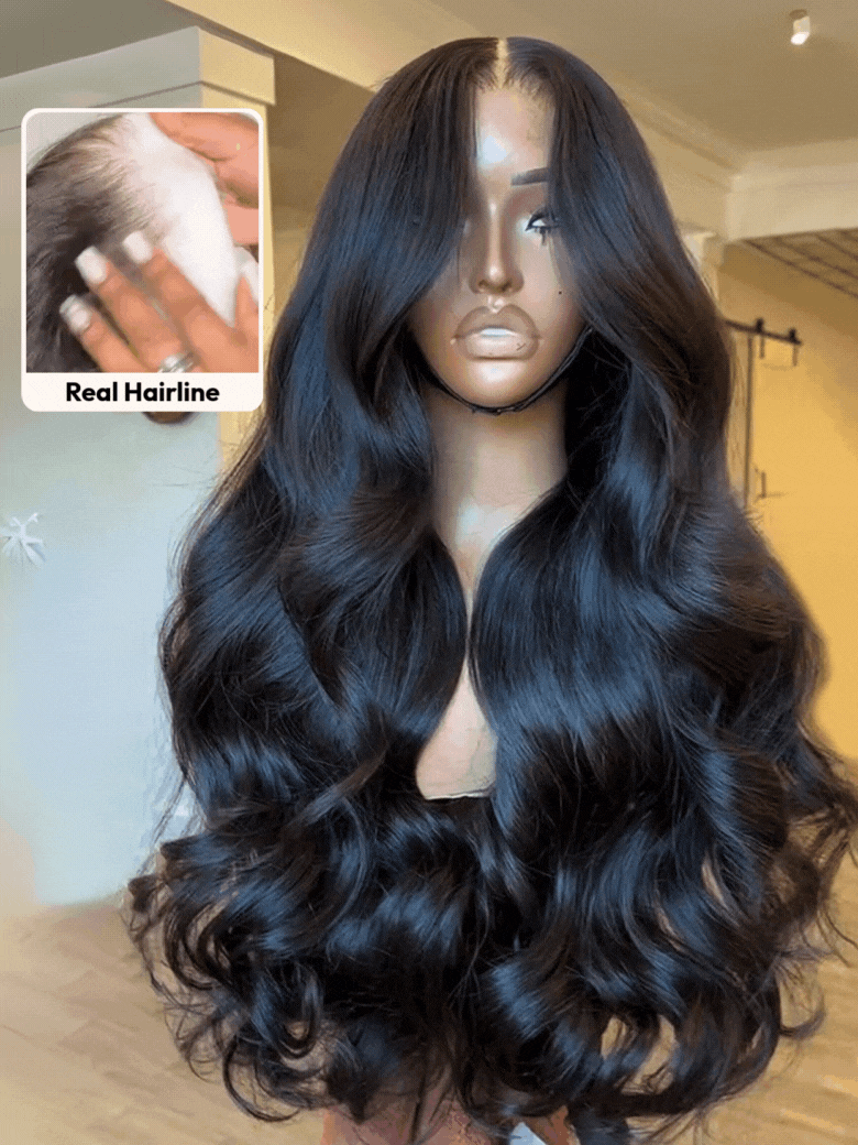 UNice 13x4 Pre-Everything™ Transparent Lace Front 3D Body Wave Wig Real Ear To Ear With Invisi Drawstring Wig Lace Fit Better