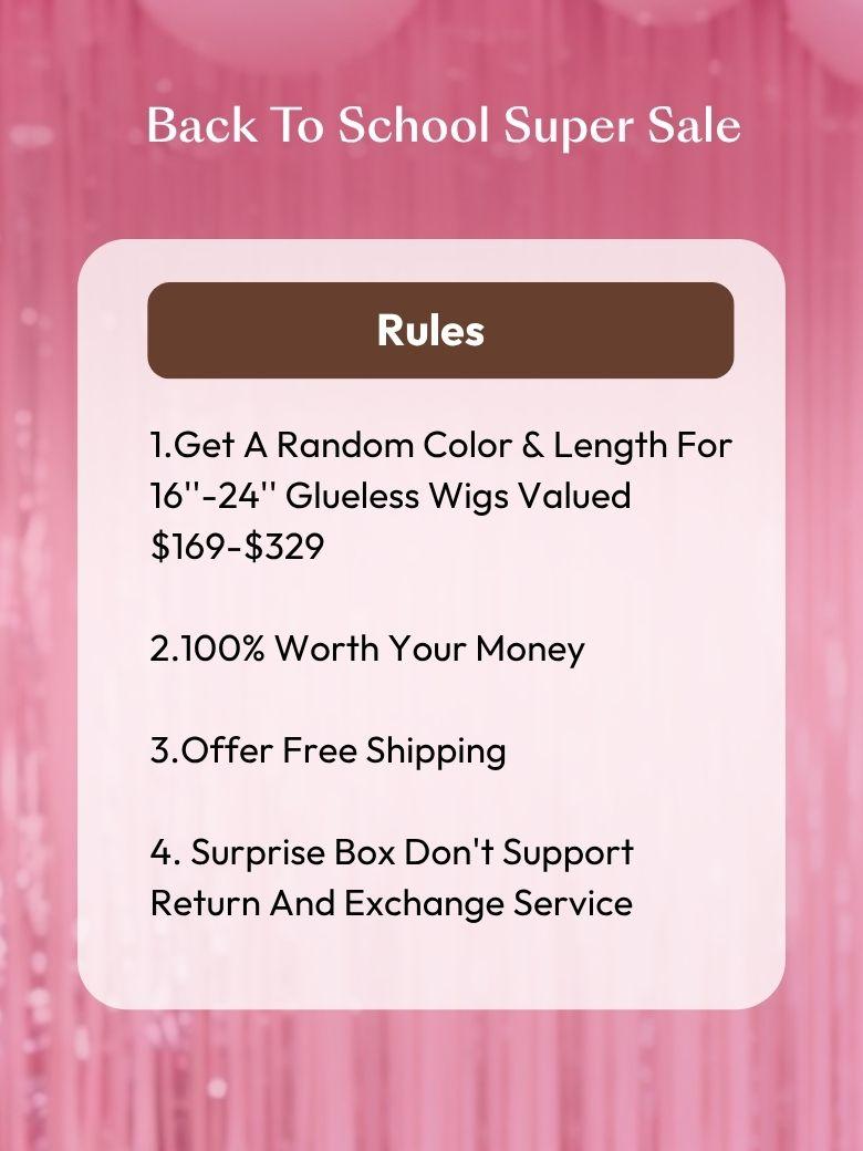 UNICE $89 & $119 Surprise Box Randomly Get 816''-24'' Bob Glueless Wigs Value $169-$329