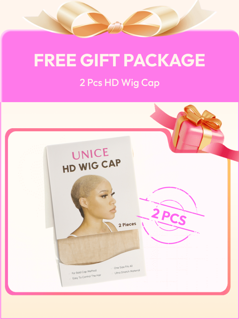 UNice InvisiBlend™ V part Glueless Kinky Straight Natural Black Wig