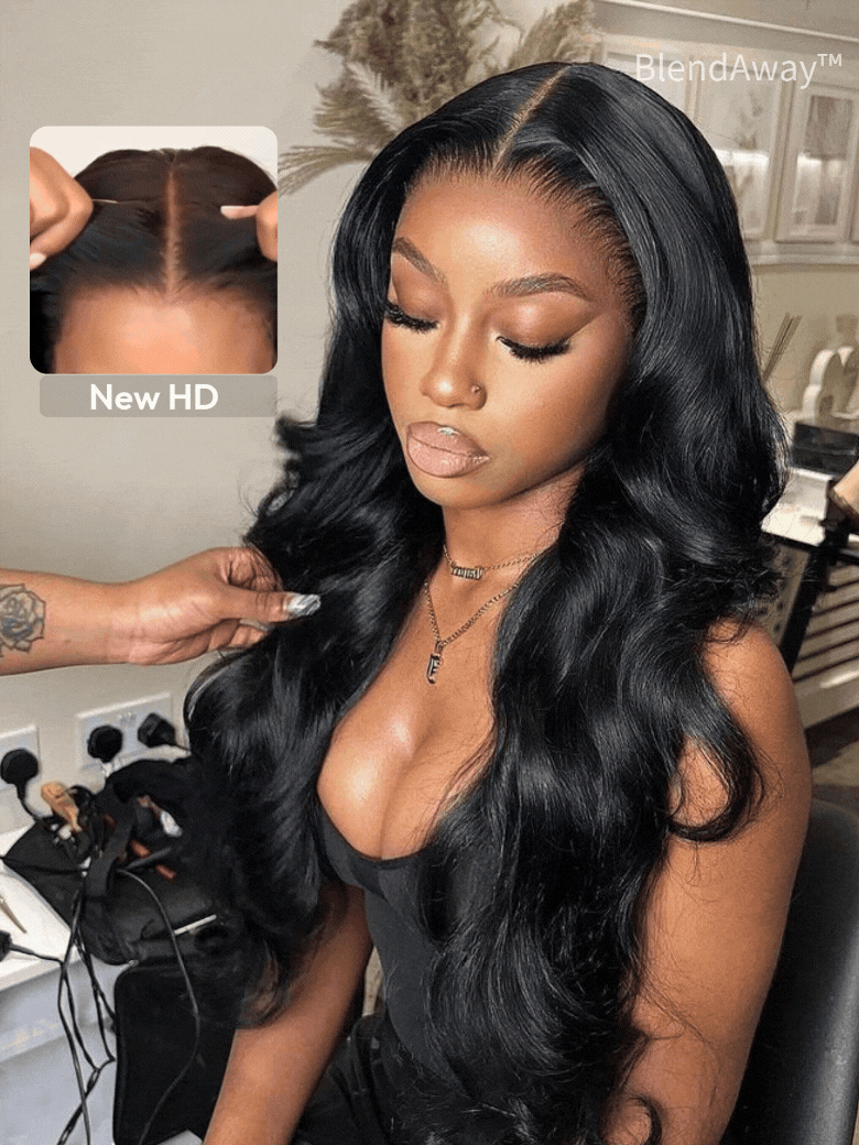 UNice 5x5 & 7x5 Thin HD BlendAway™ Pre Cut Lace Closure Glueless Body Wave Affordable Bouncy Wig with ByeBye-Knots Match All Skin Tones