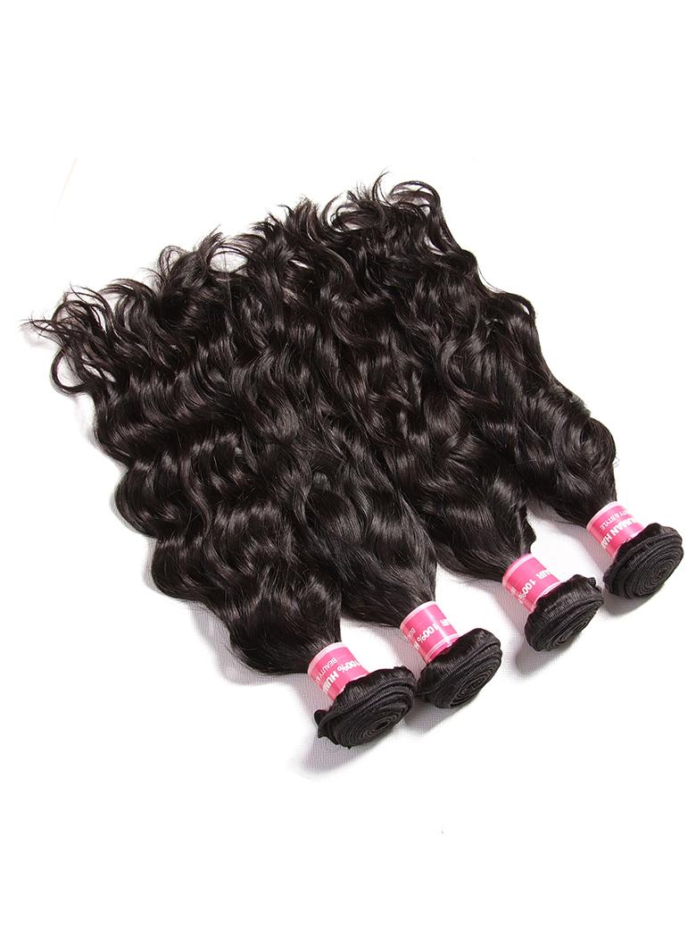 The UNice 4Pcs Natural Wave Remy Human Hair Weaves product image shows visible product details.