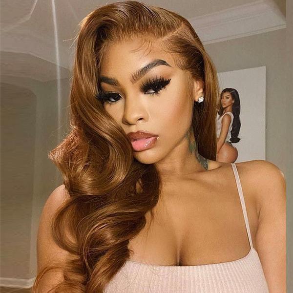 Worth | Bronze Brown Color Silky Straight Lace Glueless  Wig