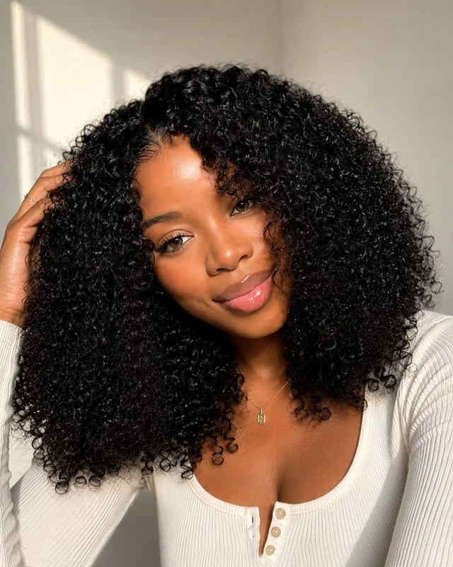 Double Drawn Human Hair Curly Wig Glueless Pre Cut 13x4 Lace Human Hair Pre Everything Wigs Salon-Quality