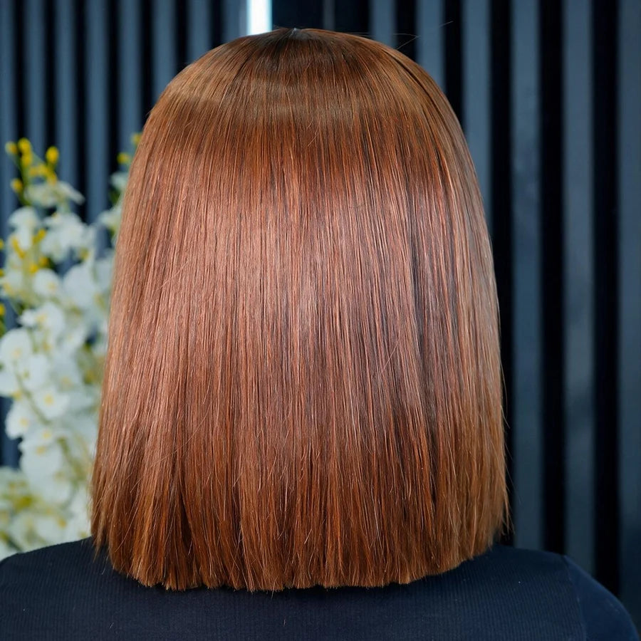 5x5 Ready To Go Brown Bob Wig Human Hair