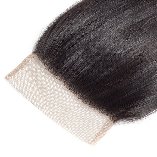 4x4 5x5 13x4 Transparent Lace Closure Straight Human Hair Closure Natural Black Hair Top Swiss Lace